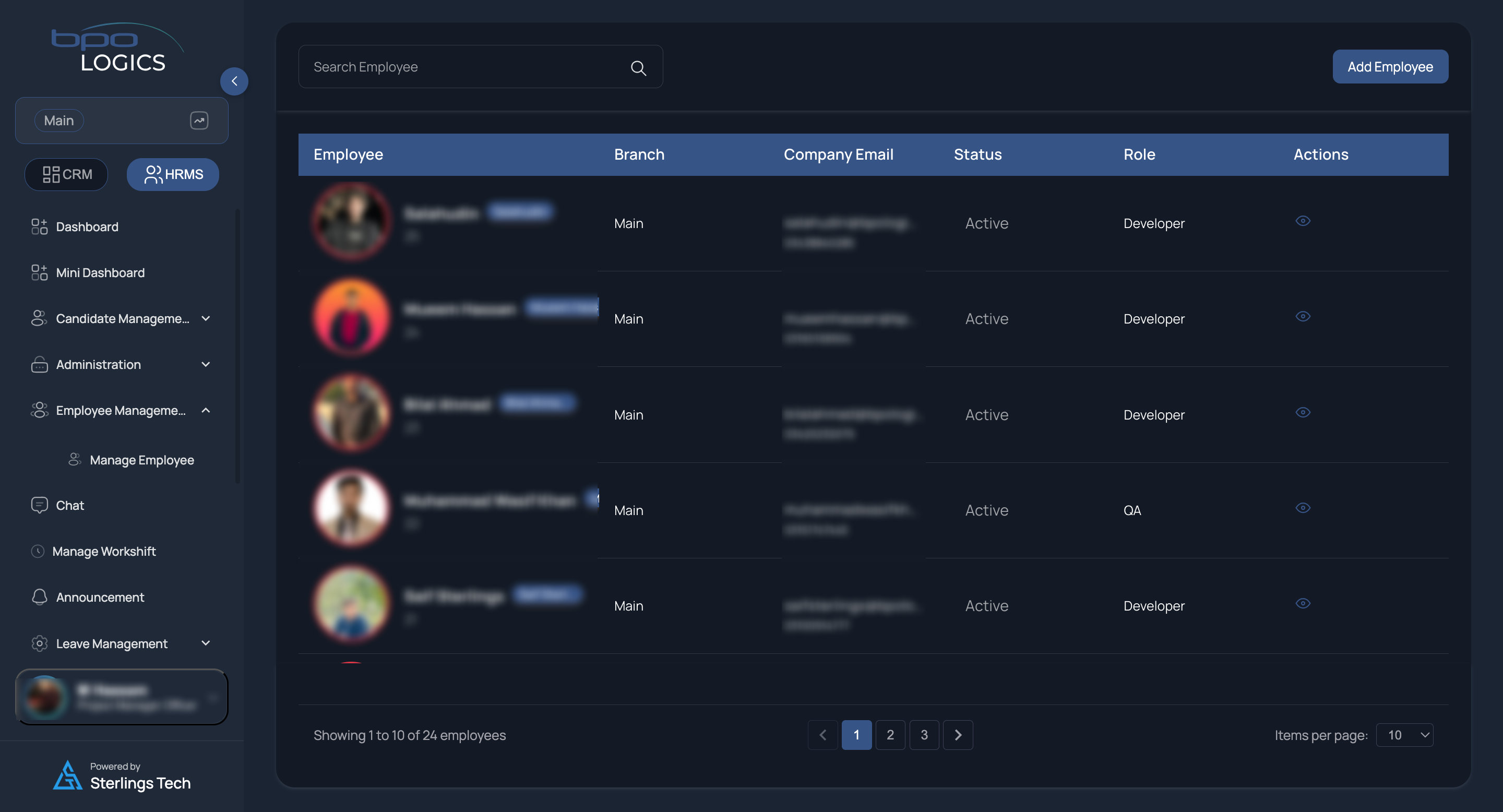 Manage Employees
